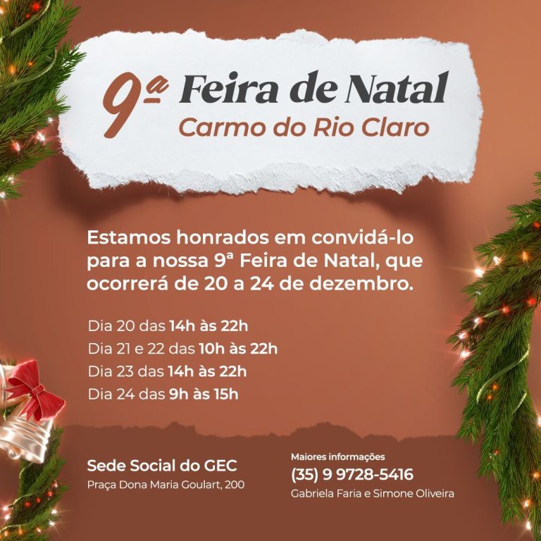 FEIRA DE NATAL TEM ÚLTIMOS ESPAÇOS PARA EXPOSITORES